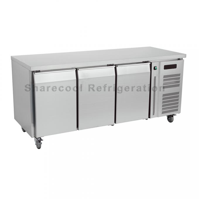 400L Stainless Steel Undercounter Refrigerator 3 Door Undercounter