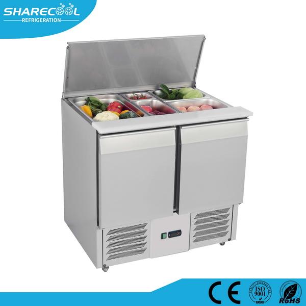 R134a Pizza Preparation Refrigerator 400L Pizza Prep Fridge With Drawers