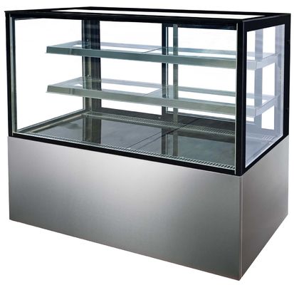 1.2m Stainless Steel Base Two Adjustable Shelves Cake Showcase