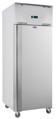 Single Door Stainless Steel Upright Refrigerator R134a High Density Insulation Body