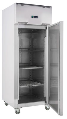 Single Door Stainless Steel Upright Refrigerator R134a High Density Insulation Body