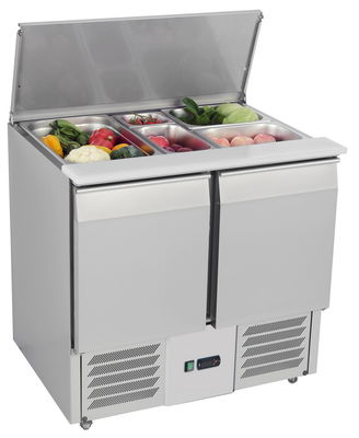 250L Refrigerated Saladette Counter 900x700x850mm Static Cooling