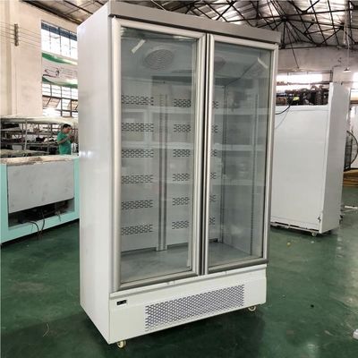 220V Upright Commercial Display Freezer Upright Display Bar Fridge With Glass Door