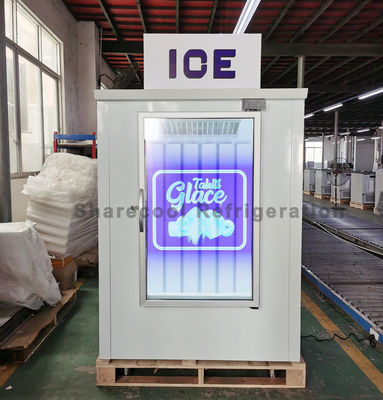 Indoor Fan Cooling Bagged Ice Merchandiser Glass Door With Heater