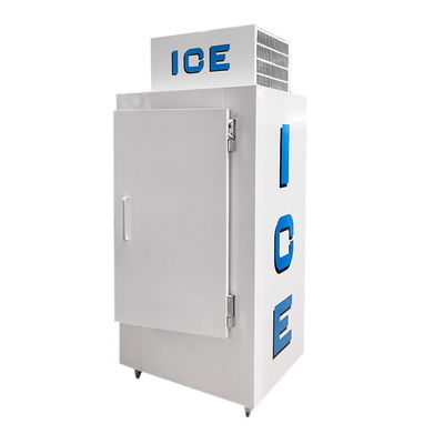 Gas Station Outdoor Ice Merchandiser Freezer Solid Door Digital Temperature Control