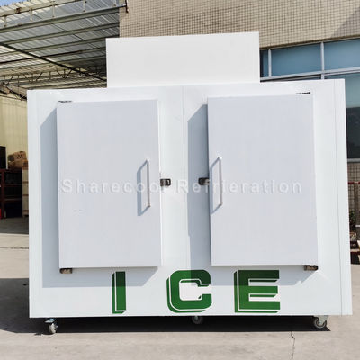 Two Doors Bagged Ice Merchandiser R404a Refrigerant For Supermarket