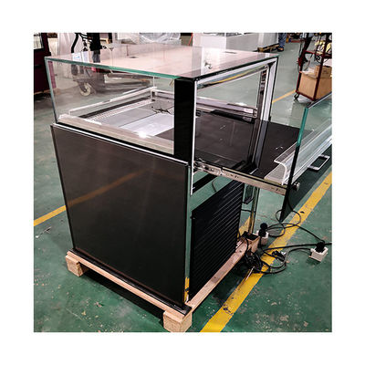 800x800x1100mm Chocolate Display Freezer 12mm Thickness Clear Glass