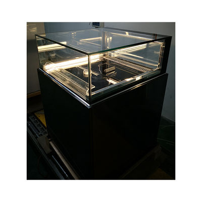 800x800x1100mm Chocolate Display Freezer 12mm Thickness Clear Glass