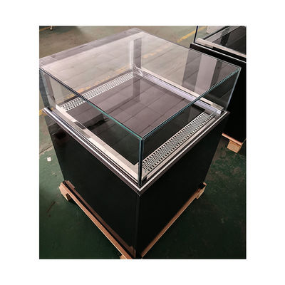 800x800x1100mm Chocolate Display Freezer 12mm Thickness Clear Glass