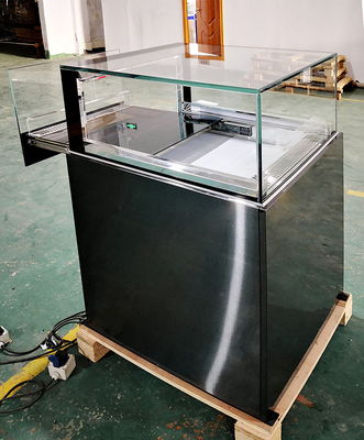 800x800x1100mm Chocolate Display Freezer 12mm Thickness Clear Glass