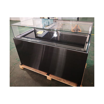 Black Titanium Chocolate Display Refrigerator With LED Inside Two Drawers