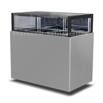 Stainless Steel 1.2m Chocolate Display Refrigerator With Storage Layer