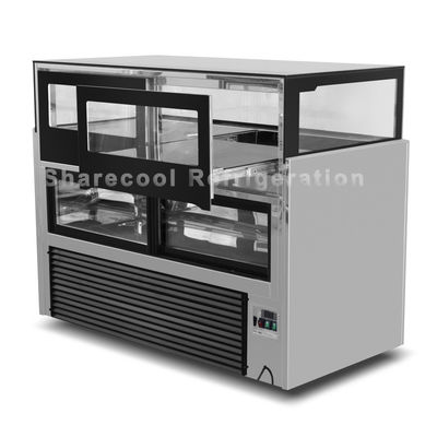 Stainless Steel 1.2m Chocolate Display Refrigerator With Storage Layer