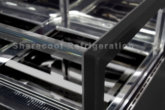 Stainless Steel 1.2m Chocolate Display Refrigerator With Storage Layer