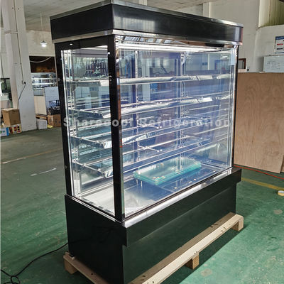 Marble Base 5 layers Ultra Clear Glass Cake Chiller for Bakery Shop