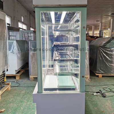 Marble Base 5 layers Ultra Clear Glass Cake Chiller for Bakery Shop