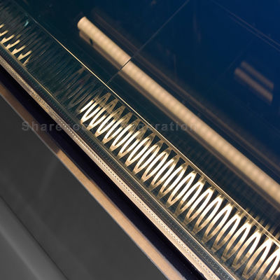 Ultra Clear Glass 2.0m Showcase Cake Chiller For Cake Display Ink Painting Marble