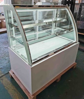 Commercial Curve Glass Pastry Refrigerator Showcase For Bakery Digital controller