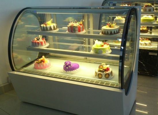 Artificial Marble Refrigerated Cake Display Showcase secop compressor with R404 gas