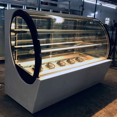 Artificial Marble Refrigerated Cake Display Showcase secop compressor with R404 gas