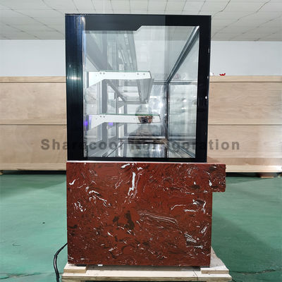 Marble Color Commercial Display Fridge Pastry Display Chiller With LED