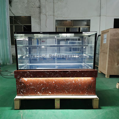 Marble Color Commercial Display Fridge Pastry Display Chiller With LED