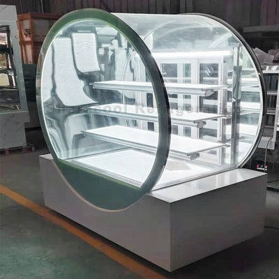 Round Shape Cake Display Refrigerator Fan Cooling Embarco Secop Compressor