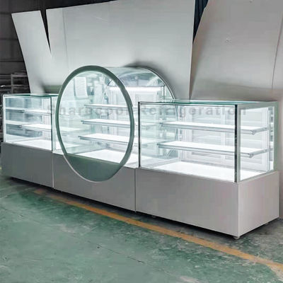 Round 220V 50Hz Cake Display Refrigerator For Bakery Shop Four Layers