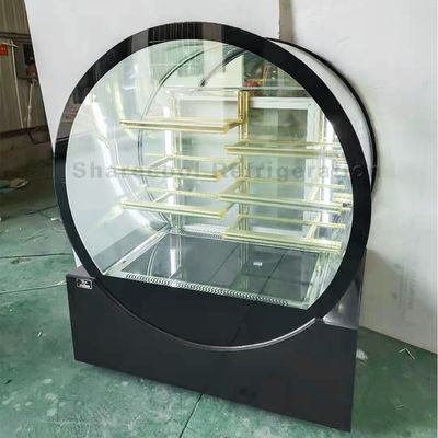 Round 220V 50Hz Cake Display Refrigerator For Bakery Shop Four Layers