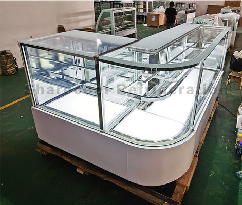 Sharecool Countertop Refrigerated Cake Display 2500x680x1200mm With LED Lighting