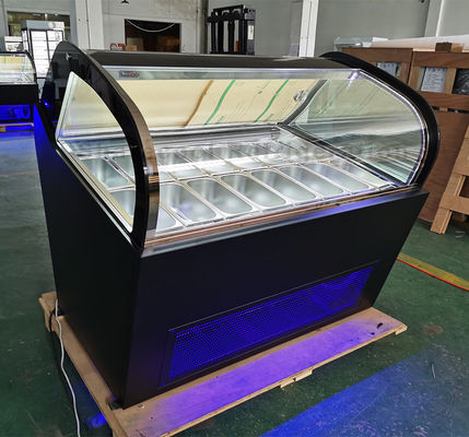 16 Pans Ice Cream Display Freezer