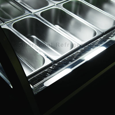 110V 60Hz 208L Gelato Display Cabinet 14 Pans Ice Cream Showcase Display Freezer