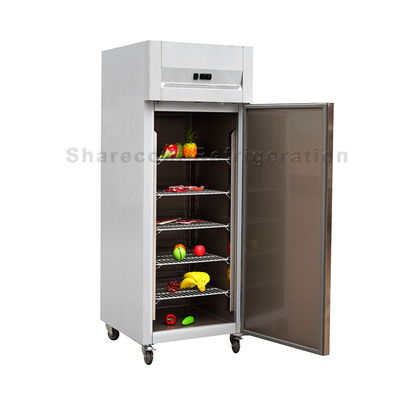 304 Grade Stainless Steel Upright Refrigerator 220V Commercial Upright Single Door Freezer