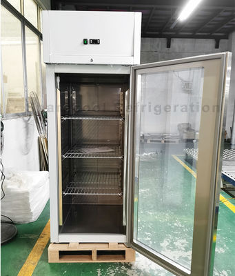 110V 60Hz Low E Glass Door Upright Chiller Digital Temperature Controller