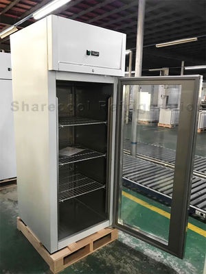 580L Stainless Steel Upright Refrigerator CE Certificated Single Glass Door