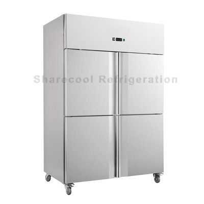 Food Grade Stainless Steel Vertical Freezer Fan Cooling Upright Chiller 4 Door