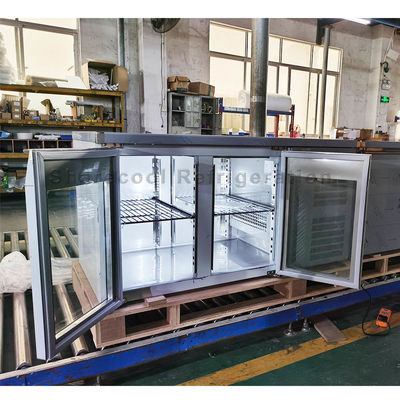 110V 60Hz Commercial Undercounter Freezer Double Glass Door For Restaurant