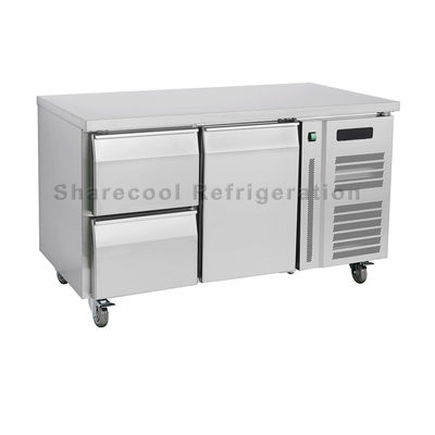 Commercial Kitchen Stainless Steel Undercounter Refrigerator 1360x700x850mm With Drawers