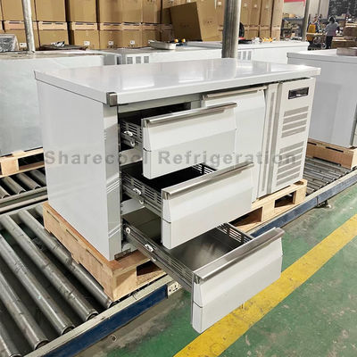 Double Door R134a Stainless Steel Undercounter Fridge Kitchen Drawer Fridge