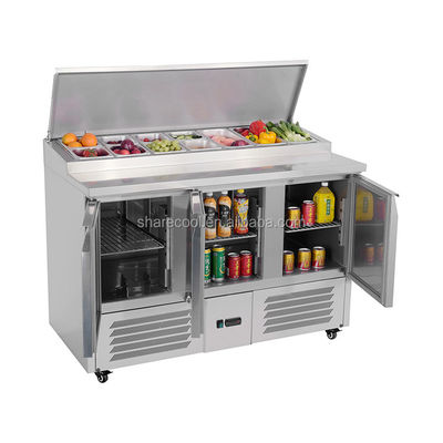 Sharecool CE Refrigerated Saladette Counter Stainless Steel For Kitchen