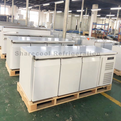 400L Stainless Steel Undercounter Refrigerator 3 Door Undercounter Freezer For Hotel