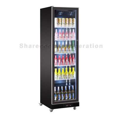 Width 600mm Fan Cooling Glass Door Upright Refrigerator Drink Display Fridge