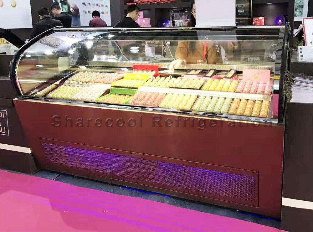 Air Cooling 220V 50Hz Ice Cream Display Freezer Gelato Showcase Freezer