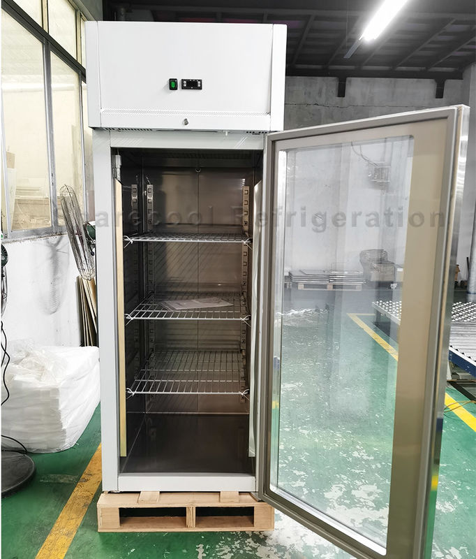 110V 60Hz Low E Glass Door Upright Chiller Digital Temperature Controller